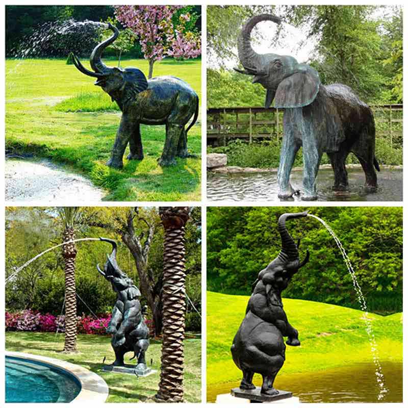 Large Bronze Elephant Statue Art Water Feature Factory Supplier 3