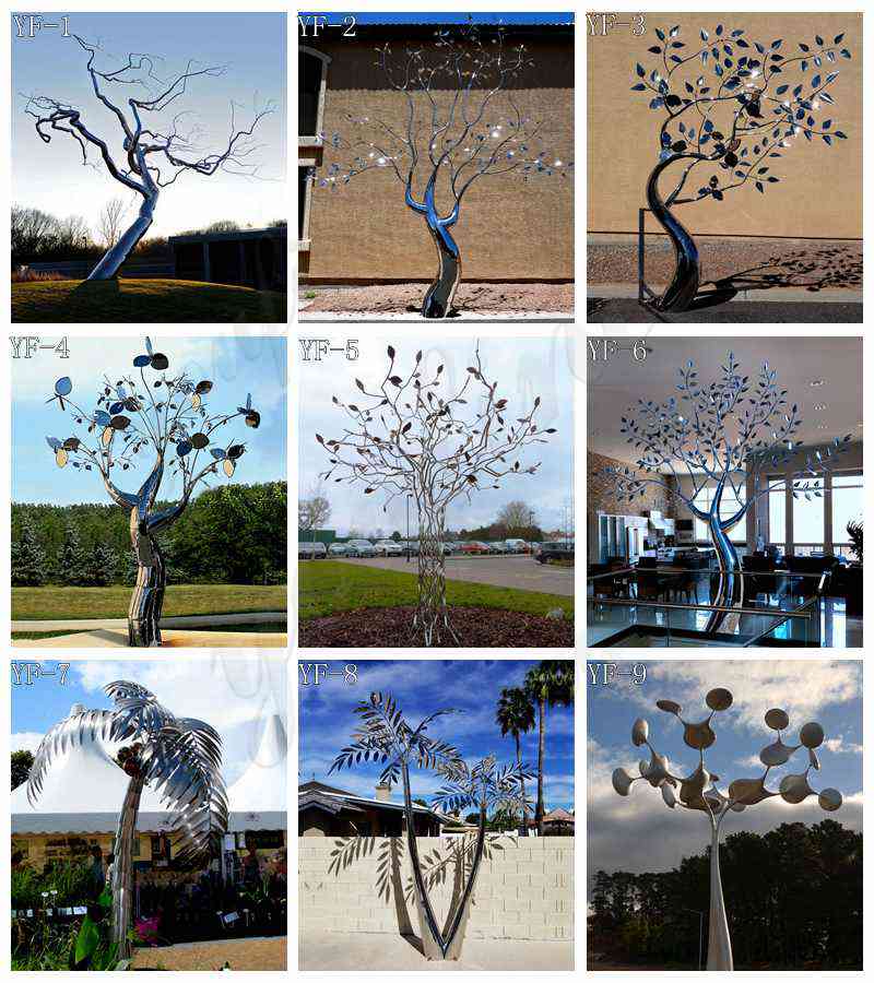 different types of large metal tree sculpture-YouFine Sculpture