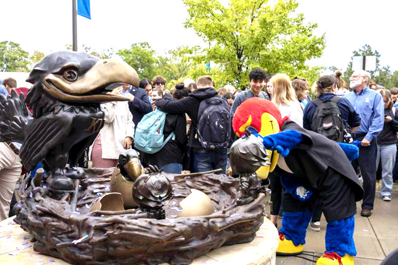 jayhawk statue..