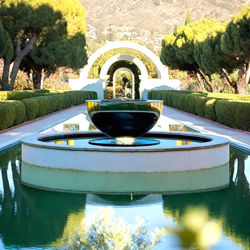 outdoor metal stainless steel fountain-