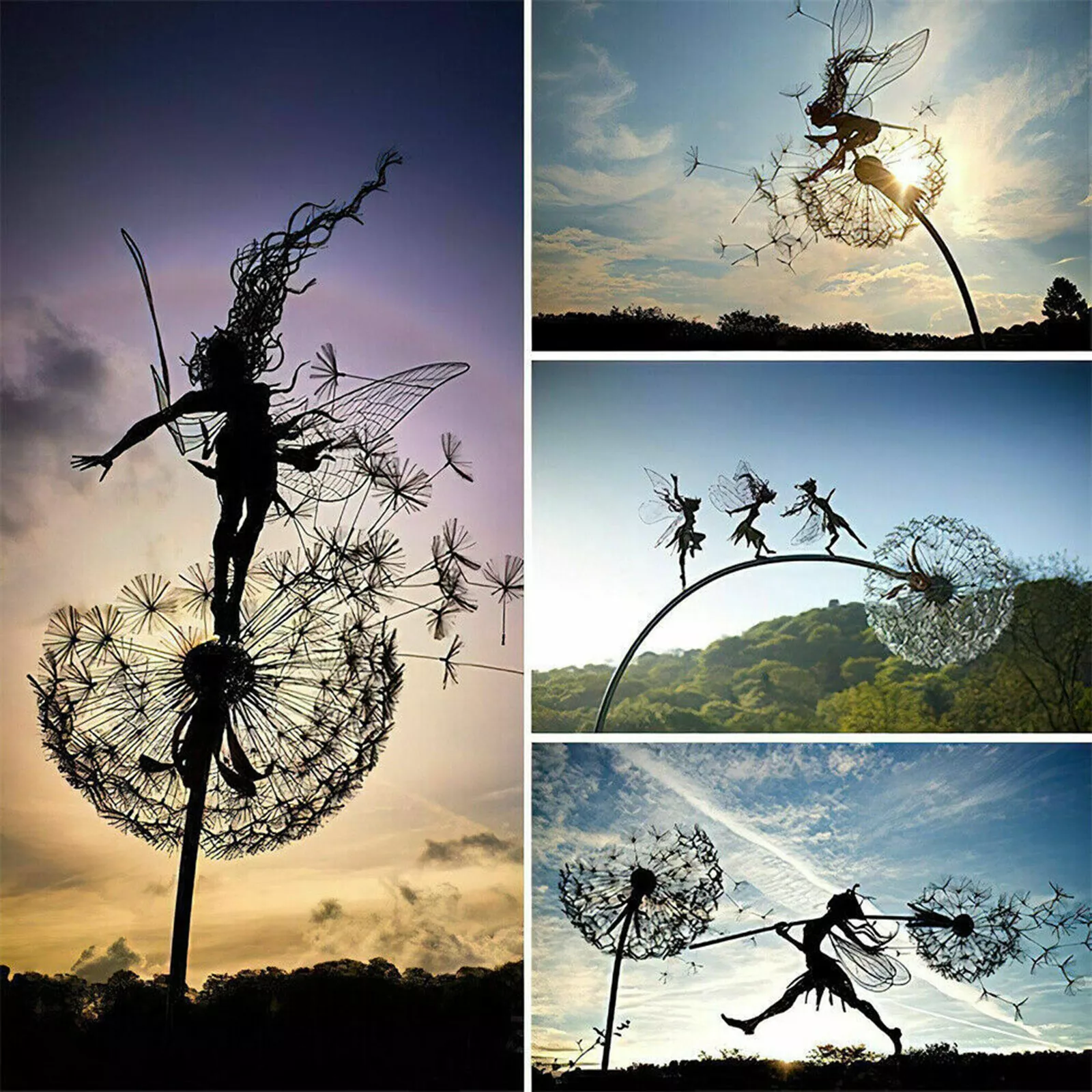 Outdoor Garden Metal Fairy Statue for Sale