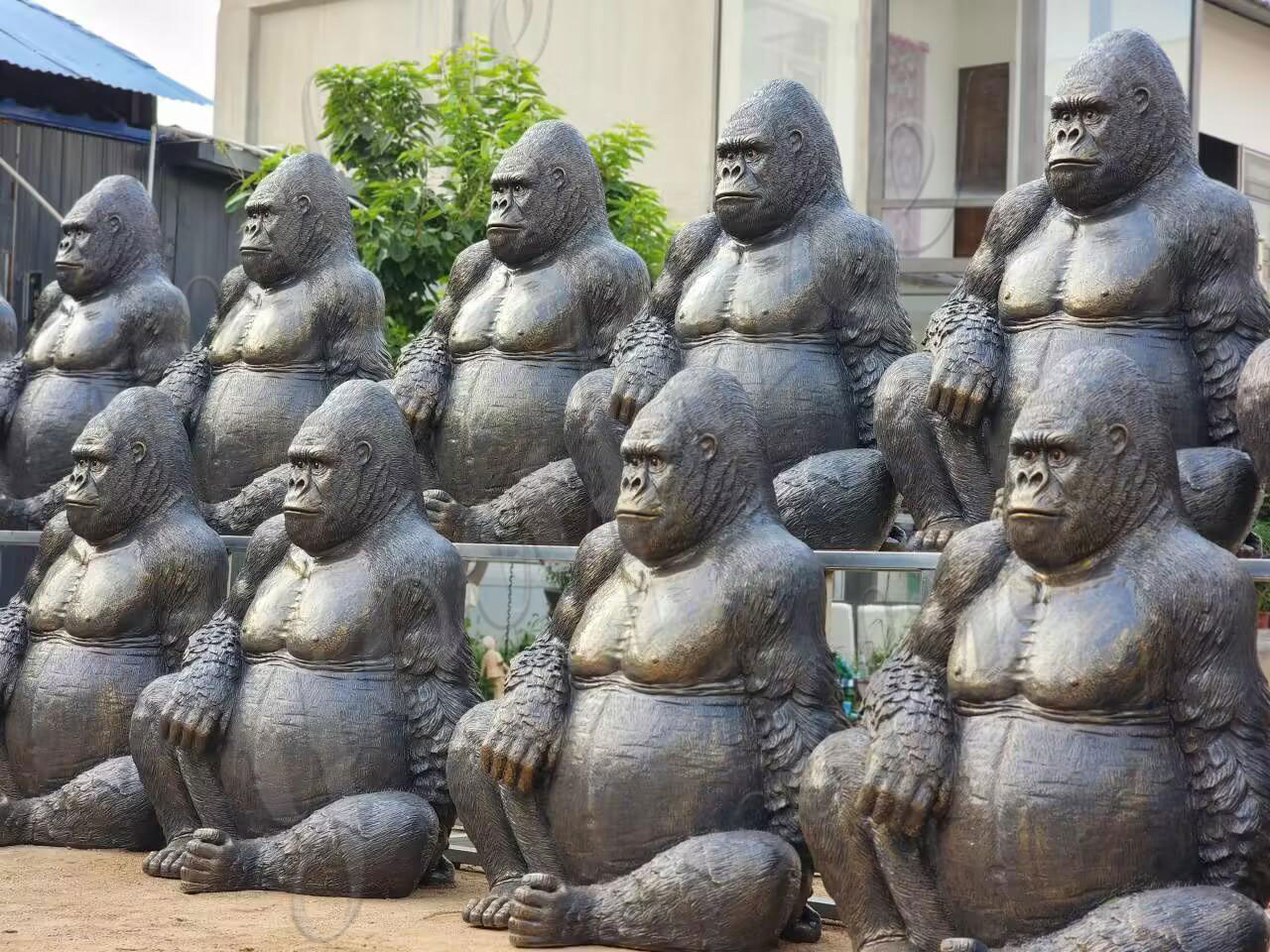 Large Outdoor Bronze Gorilla statue