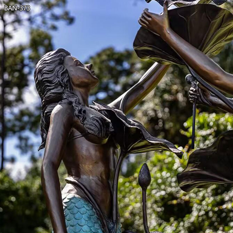 large Bronze Outdoor Mermaid Fountain