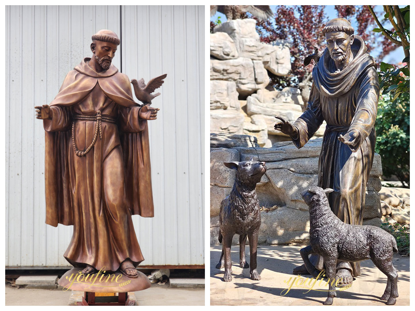 bronze Francis Statue