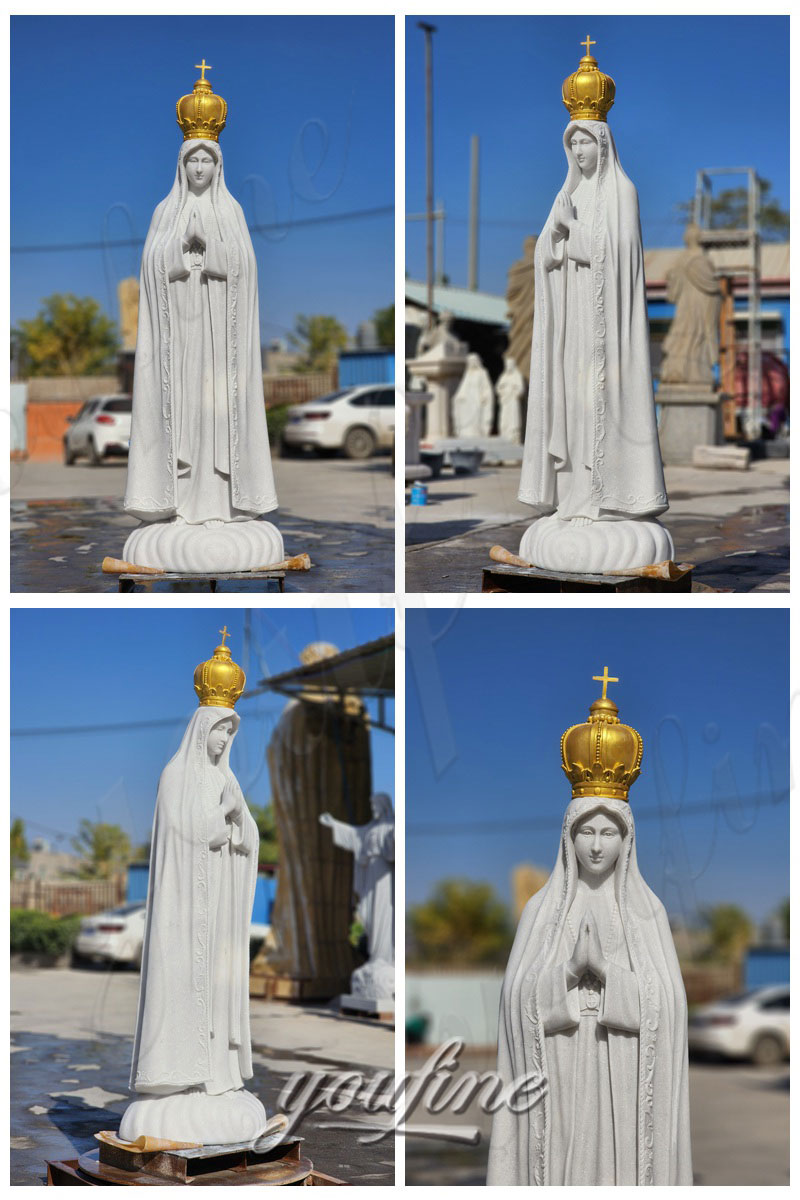 Gold Crown for Our Lady of Fatima Marble Statue