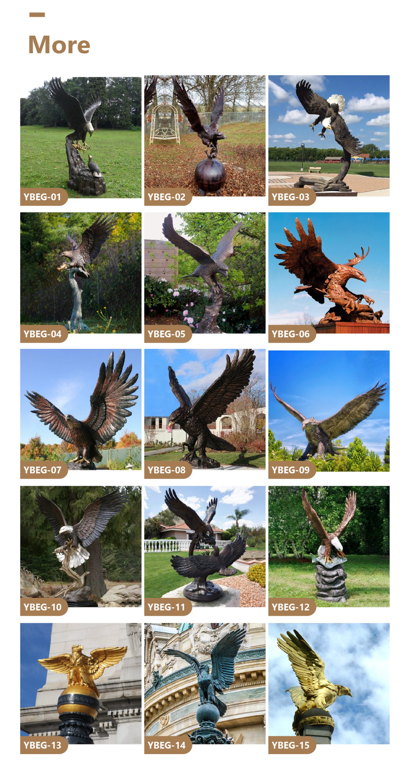 more Bronze Eagle Statue